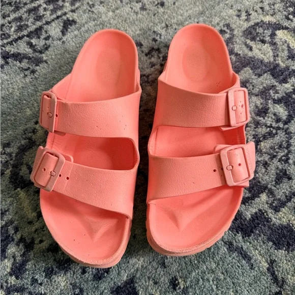 Rubber Women’s Size 10 Coral Essentials Arizona Birkenstock Footbed Sandal - Picture 5 of 7